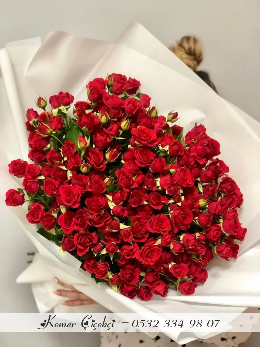 101 Adet Kirimizi Gül Buketi̇