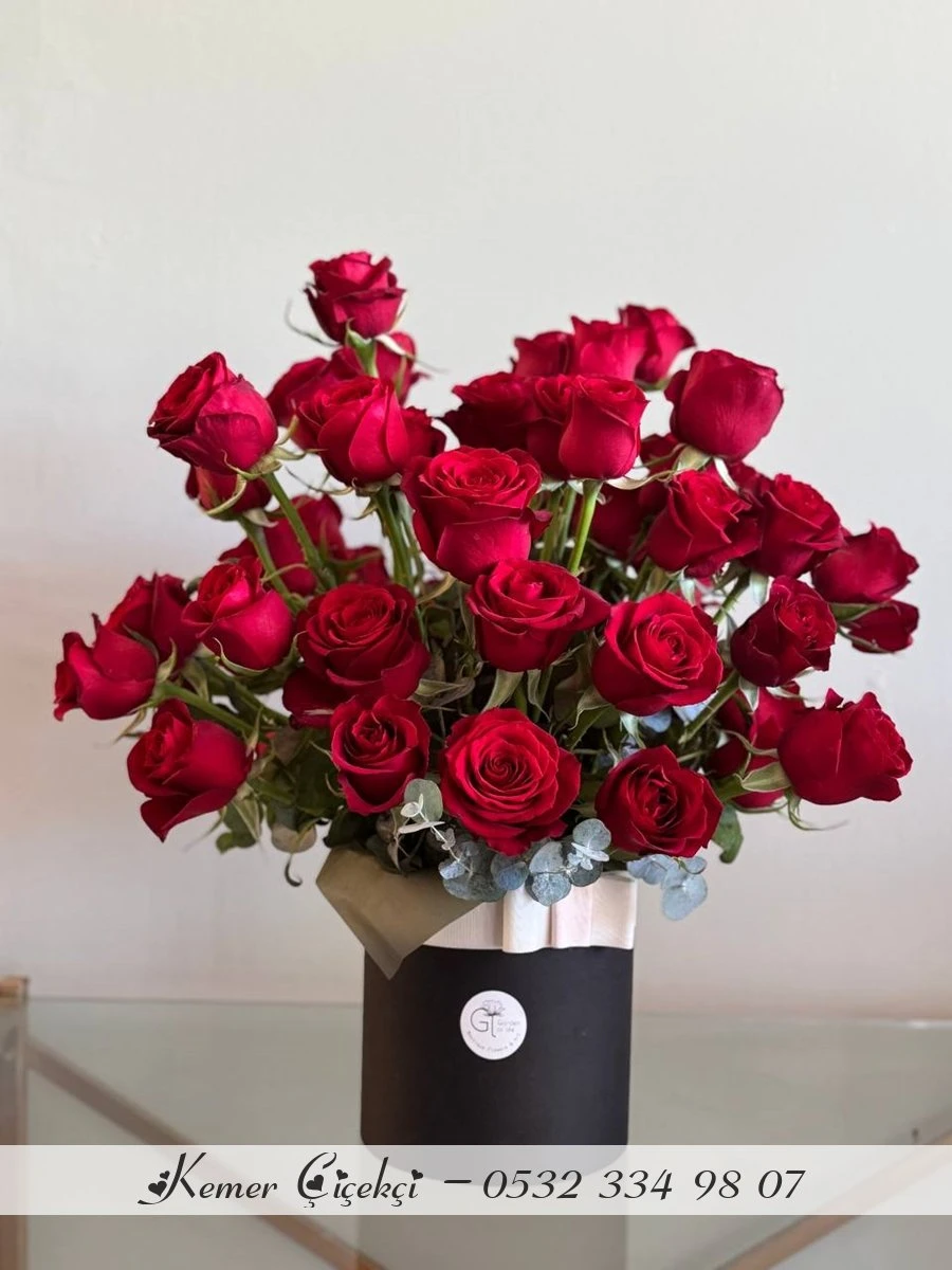 41 Adet Kirmizi Gul Kutusu