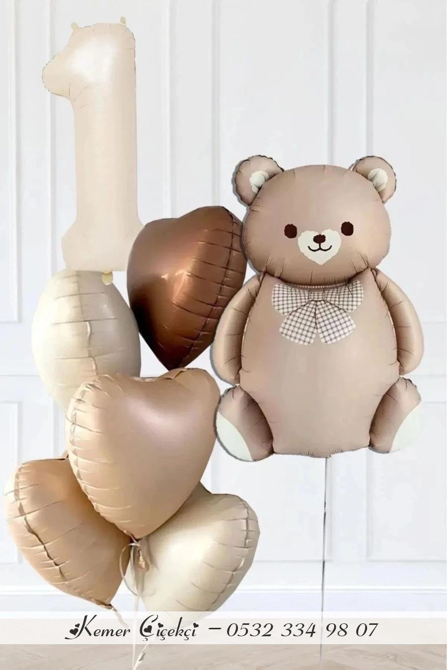 6 Adet Folyo Kalp Ve 2 Adet Karakter Balon