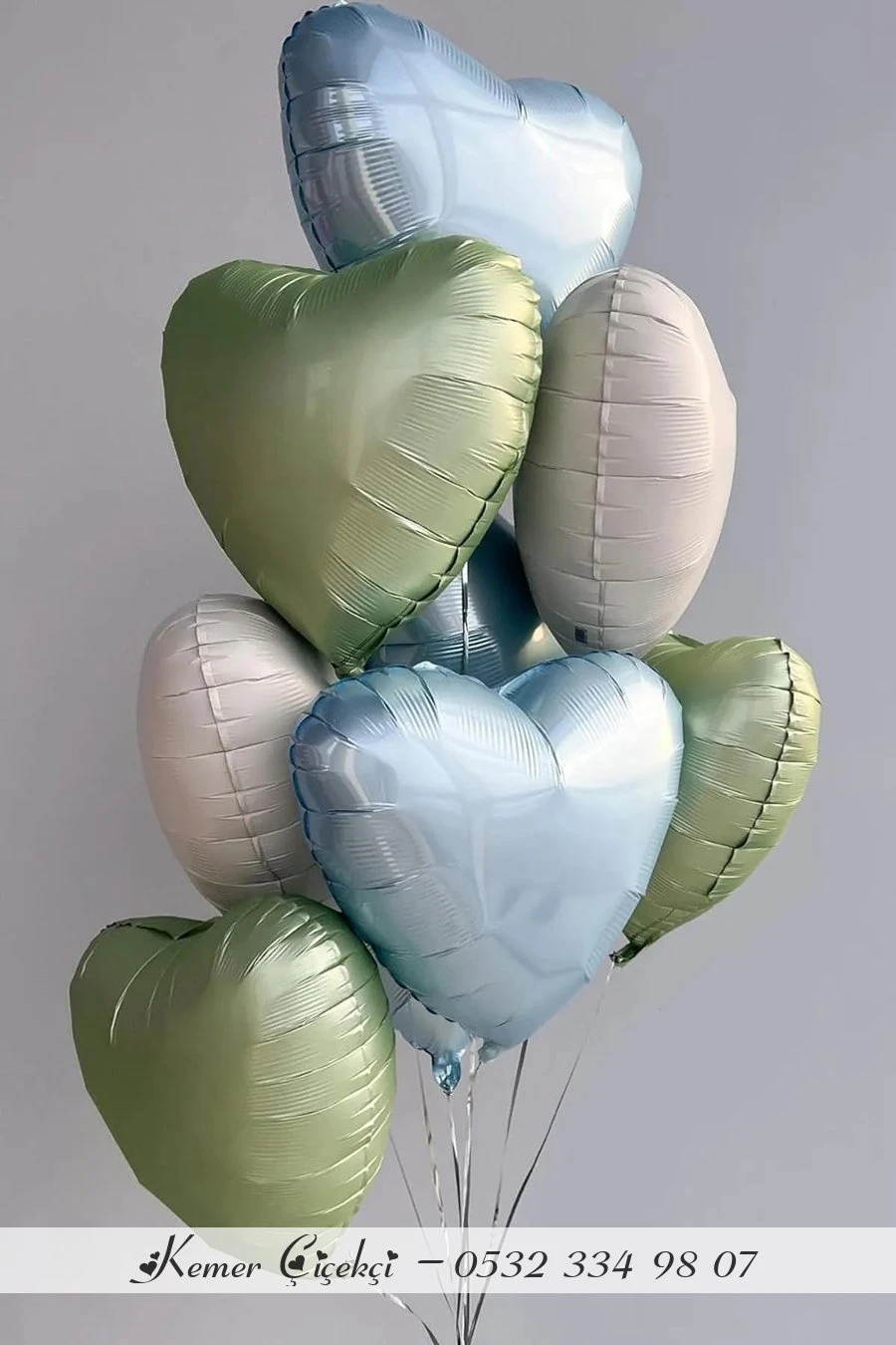 9 Adet Folyo Kalp Balon