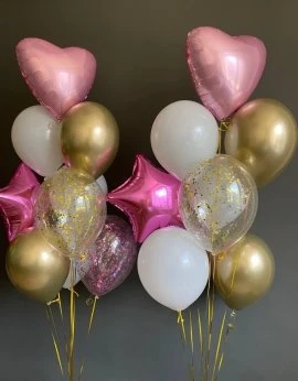 12 Adet Klasi̇k Ve 4 Adet Yildiz Folyo Balon