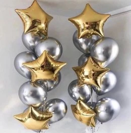 14 Adet Klasi̇k 6 Adet Yildiz Balon