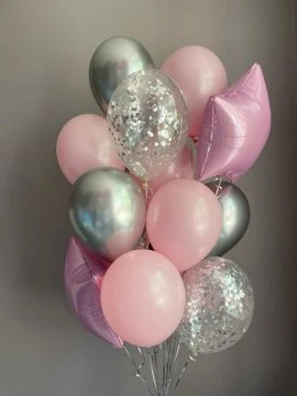 14 Adet Klasi̇k Ve 2 Adet Yildiz Folyo Balon