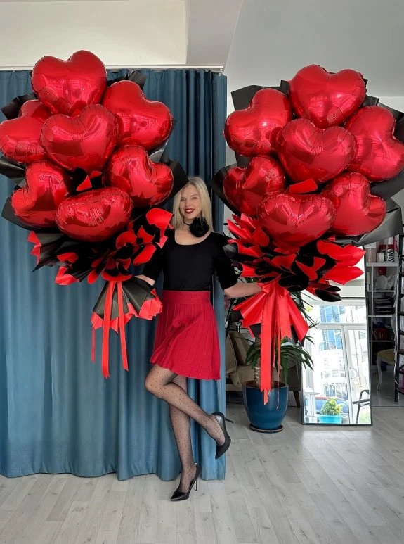 14 Şubat'a Kalp Buketi