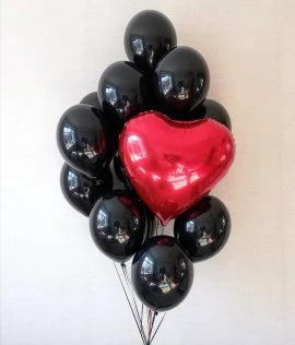 15 Adet Klasi̇k 1 Adet Folyo Balon