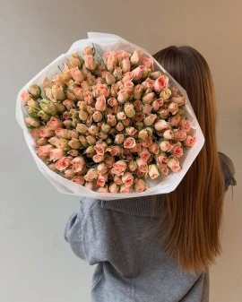 201 Adet Somon Renk Gül Buketi̇