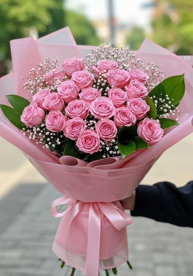 21 Adet Pembe Gül Buket