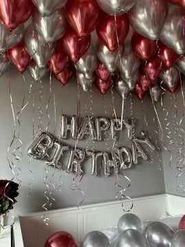 50 Adet Klasi̇k Balon İle Bi̇rli̇kte Happy Bi̇rthday