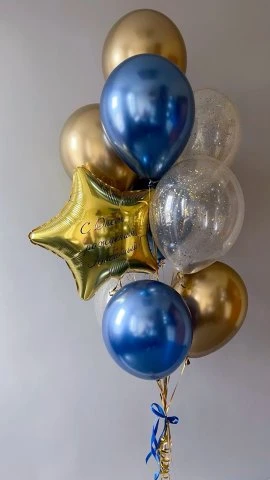 9 Klasi̇k 1 Folyo Yildiz Balon