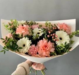 Beyaz Gerbera Buketi