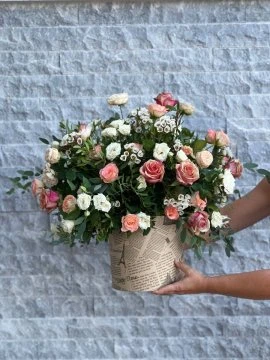 News Paper Mix Flowers